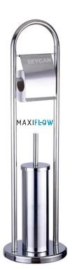 Maxiflow Ayaklı Wc Fırçalık Set Krom