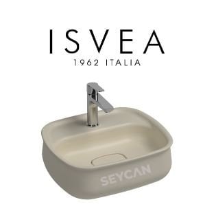 İsvea Fluido Tezgah Üstü Lavabo 47 cm  Fildişi