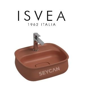 İsvea Fluido Tezgah Üstü Lavabo 47 cm Terracotta