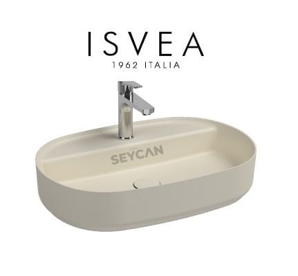 İsvea Infinity Tezgah Üstü Lavabo 60 cm Fildişi,