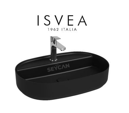 Isvea Infinity Tezgah Üstü Lavabo 60 cm Siyah