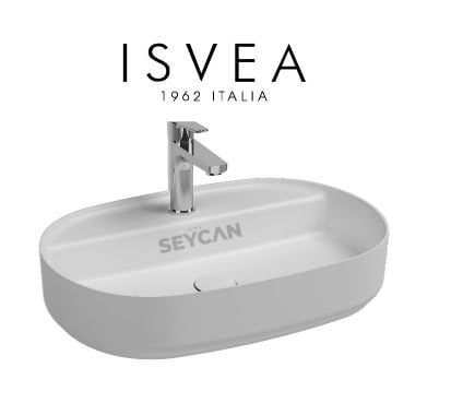 Isvea Infinity Tezgah Üstü Lavabo 60 cm Taş Gri