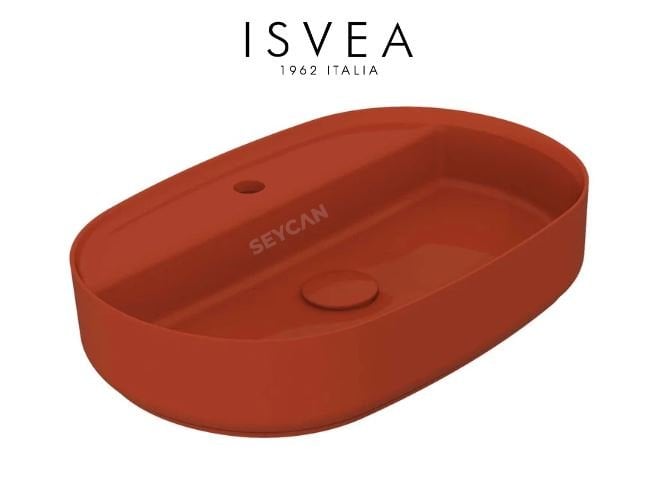 Isvea Infinity Tezgah Üstü Lavabo 60 cm Terracotta