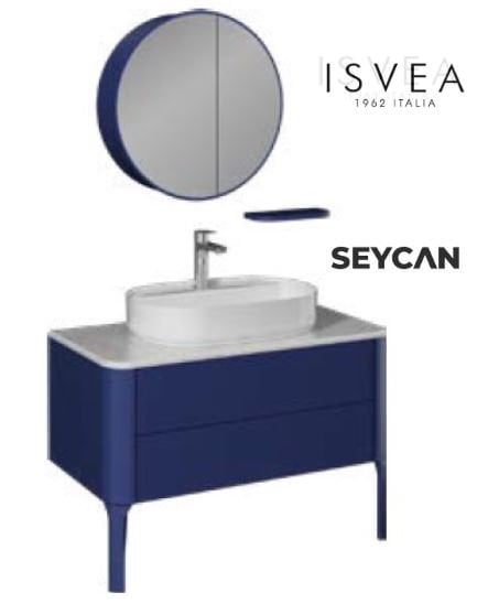 Sogno 100 cm Banyo Dolabı İsvea Mavisi