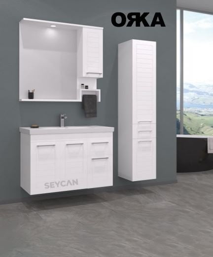 Orka Perge 85 cm Asma Banyo Dolabı