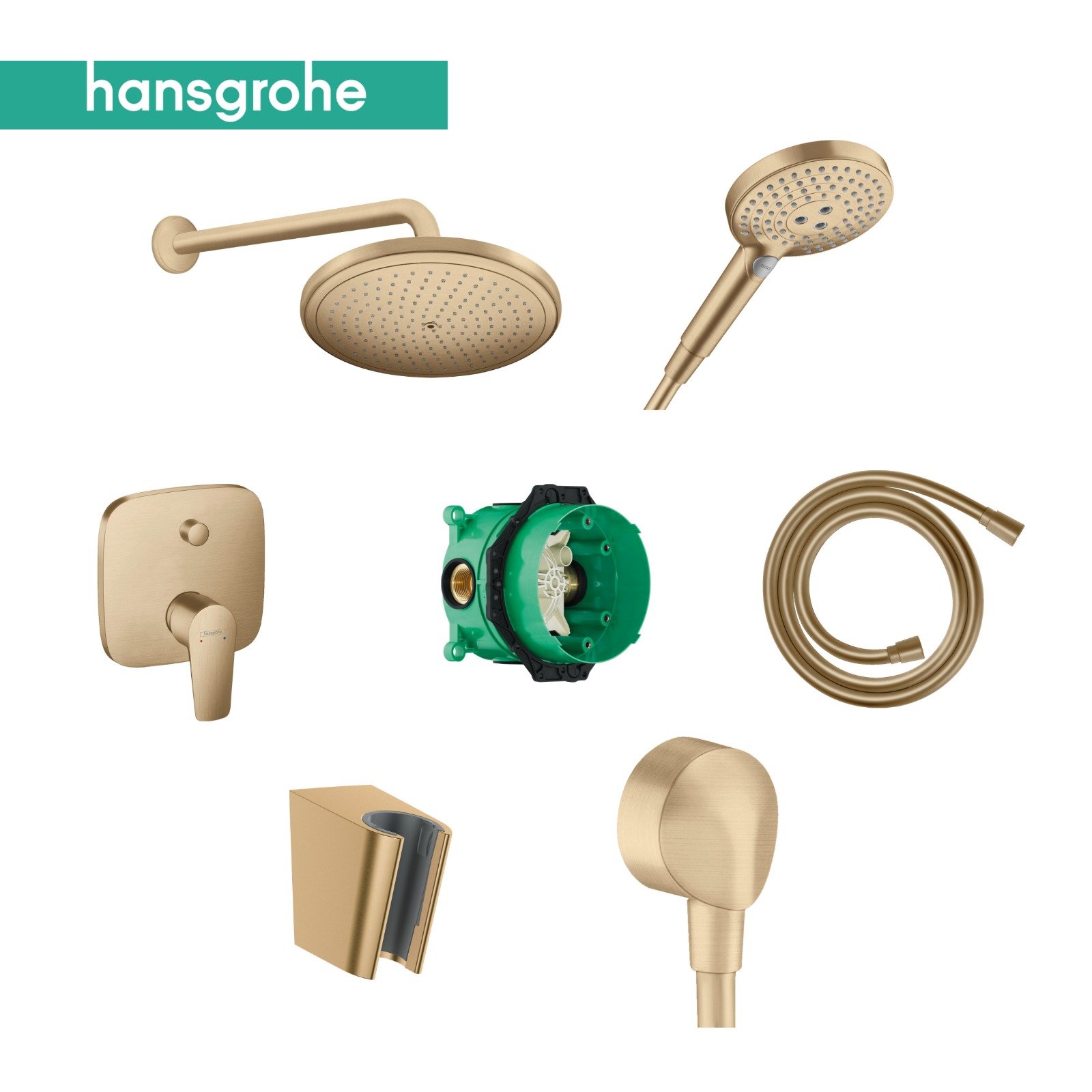 Hansgrohe Talis E Mat Bronz Ankastre Banyo Bataryası Seti